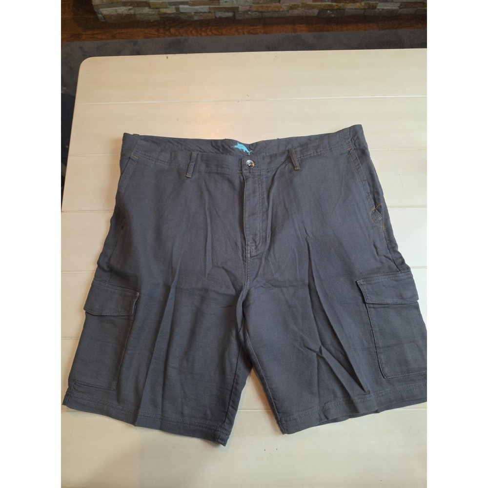Tommy Bahama Mens Size‎ 40 Gray Cargo Shorts Cotton Casual Pockets